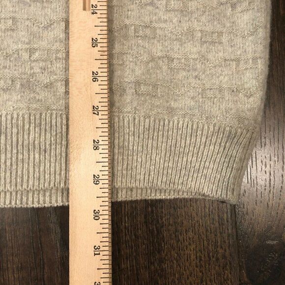 Vintage Oster Size 42 Wool Sweater Vest Beige‎ Tan V Neck Grandpa - Picture 7 of 11